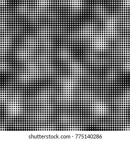 Halftone black and white pattern. Abstract monochrome vector background. Texture for print and design