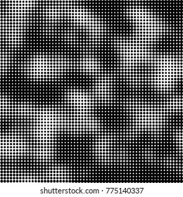 Halftone black and white pattern. Abstract monochrome vector background. Texture for print and design