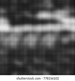 Halftone black and white pattern. Abstract monochrome vector background. Texture for print and design