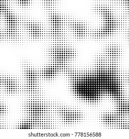 Halftone black and white pattern. Abstract monochrome vector background. Texture for print and design