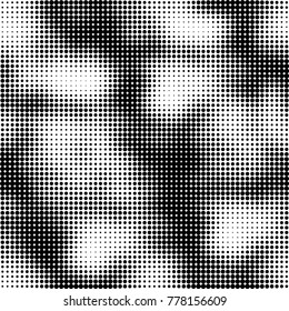 Halftone black and white pattern. Abstract monochrome vector background. Texture for print and design