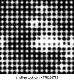 Halftone black and white pattern. Abstract monochrome vector background. Texture for print and design