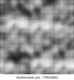 Halftone black and white pattern. Abstract monochrome vector background. Texture for print and design