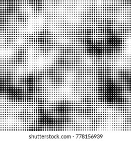 Halftone black and white pattern. Abstract monochrome vector background. Texture for print and design
