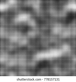 Halftone black and white pattern. Abstract monochrome vector background. Texture for print and design