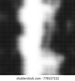 Halftone black and white pattern. Abstract monochrome vector background. Texture for print and design