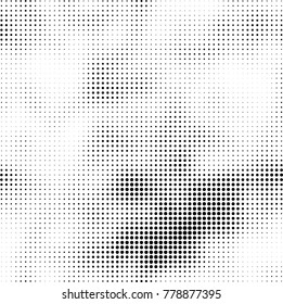 Halftone black and white pattern. Abstract monochrome vector background. Texture for print and design