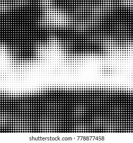Halftone black and white pattern. Abstract monochrome vector background. Texture for print and design
