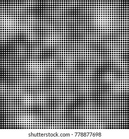 Halftone black and white pattern. Abstract monochrome vector background. Texture for print and design