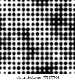 Halftone black and white pattern. Abstract monochrome vector background. Texture for print and design