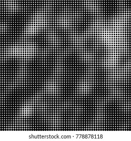 Halftone black and white pattern. Abstract monochrome vector background. Texture for print and design