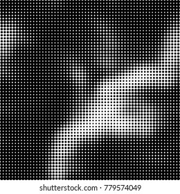 Halftone black and white pattern. Abstract monochrome vector background. Texture for print and design