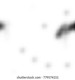 Halftone black and white pattern. Abstract monochrome vector background. Texture for print and design