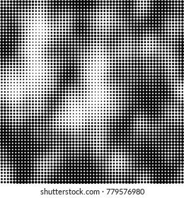 Halftone black and white pattern. Abstract monochrome vector background. Texture for print and design