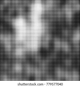 Halftone black and white pattern. Abstract monochrome vector background. Texture for print and design