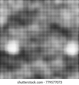 Halftone black and white pattern. Abstract monochrome vector background. Texture for print and design
