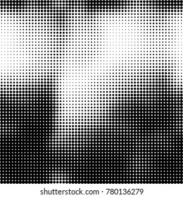 Halftone black and white pattern. Abstract monochrome vector background. Texture for print and design