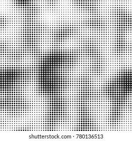 Halftone black and white pattern. Abstract monochrome vector background. Texture for print and design