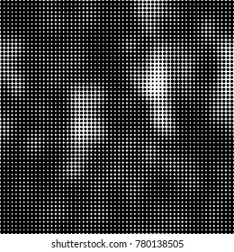 Halftone black and white pattern. Abstract monochrome vector background. Texture for print and design