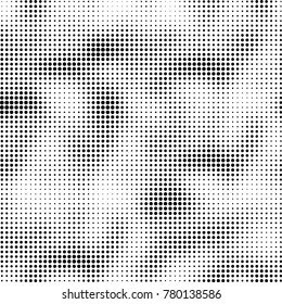 Halftone black and white pattern. Abstract monochrome vector background. Texture for print and design