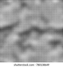 Halftone black and white pattern. Abstract monochrome vector background. Texture for print and design