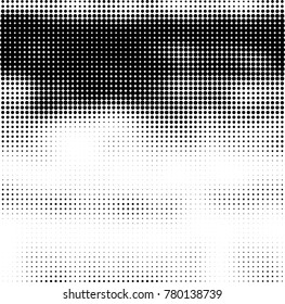 Halftone black and white pattern. Abstract monochrome vector background. Texture for print and design