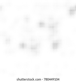 Halftone black and white pattern. Abstract monochrome vector background. Texture for print and design