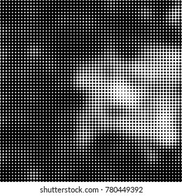 Halftone black and white pattern. Abstract monochrome vector background. Texture for print and design