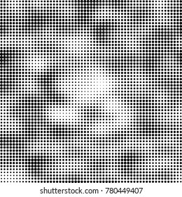 Halftone black and white pattern. Abstract monochrome vector background. Texture for print and design