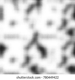 Halftone black and white pattern. Abstract monochrome vector background. Texture for print and design
