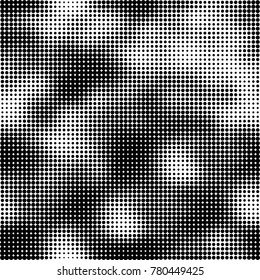 Halftone black and white pattern. Abstract monochrome vector background. Texture for print and design