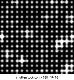 Halftone black and white pattern. Abstract monochrome vector background. Texture for print and design