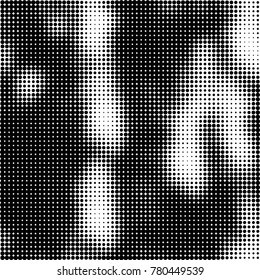 Halftone black and white pattern. Abstract monochrome vector background. Texture for print and design