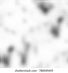 Halftone black and white pattern. Abstract monochrome vector background. Texture for print and design
