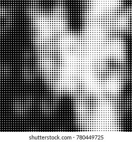 Halftone black and white pattern. Abstract monochrome vector background. Texture for print and design
