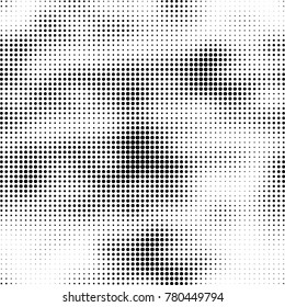 Halftone black and white pattern. Abstract monochrome vector background. Texture for print and design