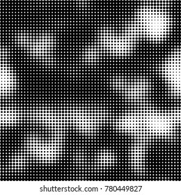 Halftone black and white pattern. Abstract monochrome vector background. Texture for print and design