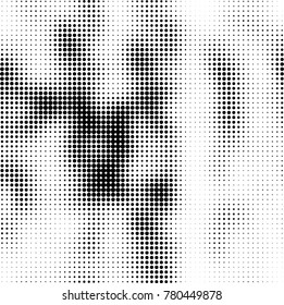 Halftone black and white pattern. Abstract monochrome vector background. Texture for print and design