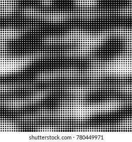 Halftone black and white pattern. Abstract monochrome vector background. Texture for print and design