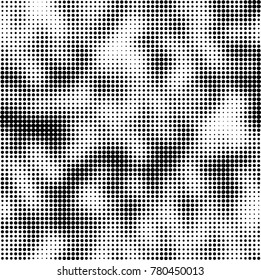 Halftone black and white pattern. Abstract monochrome vector background. Texture for print and design
