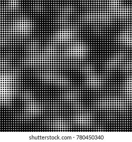 Halftone black and white pattern. Abstract monochrome vector background. Texture for print and design