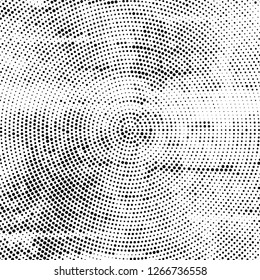 Halftone black and white radial texture
