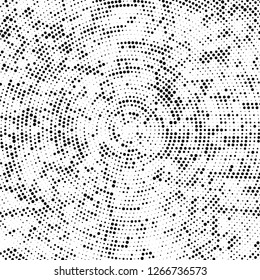 Halftone black and white radial texture