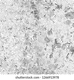 Halftone black and white radial texture