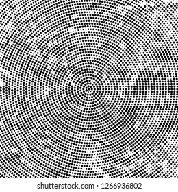 Halftone black and white radial texture