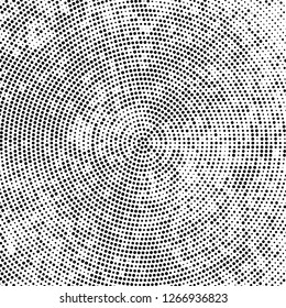 Halftone black and white radial texture