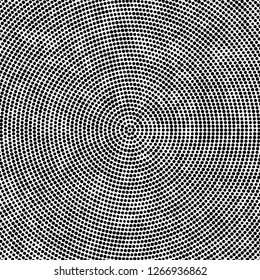 Halftone black and white radial texture