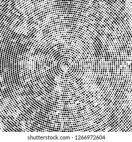Halftone black and white radial texture