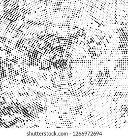 Halftone black and white radial texture