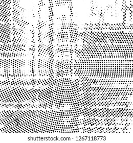 Halftone black and white radial texture